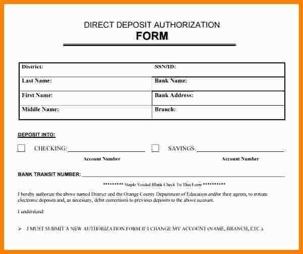 Direct Deposit Printable Stimulus Form