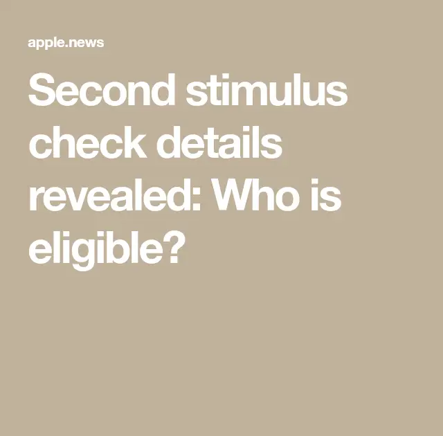 Fox News About Second Stimulus Check
