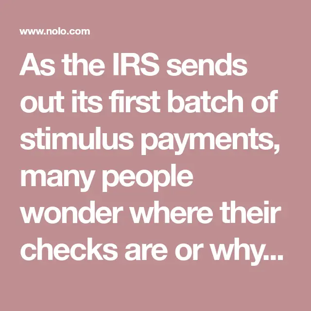 Haven T Received Stimulus Check Who To Call