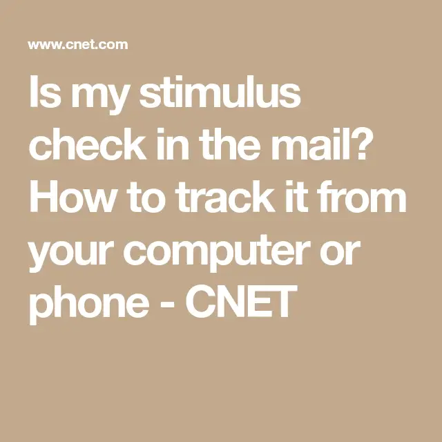 How Do I Get My Stimulus Check By Mail