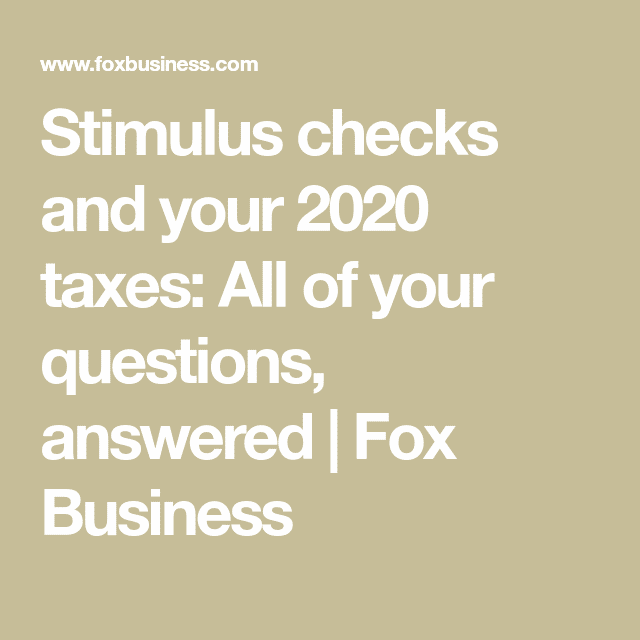 How To Claim Stimulus Checks 2020