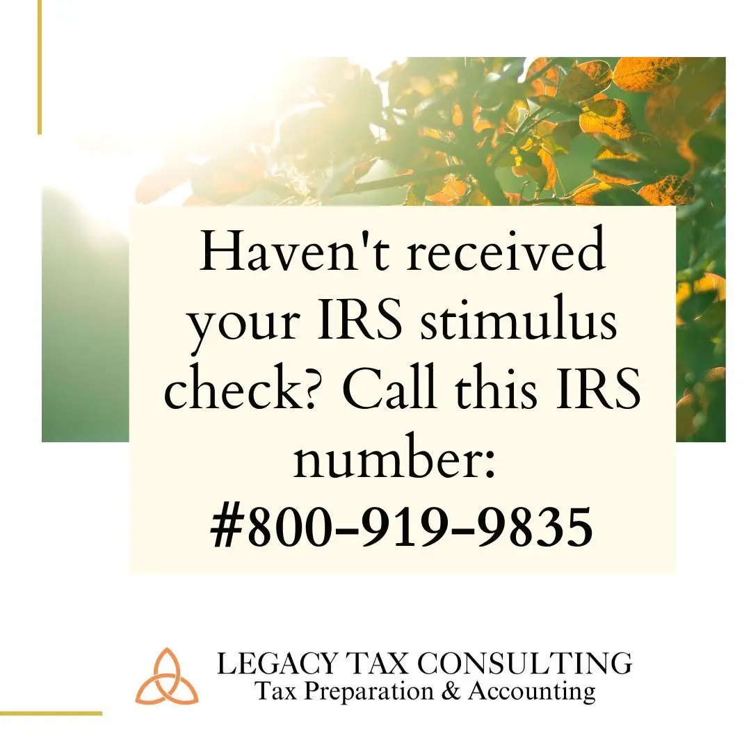 Irs Number For Stimulus Check Phone Number