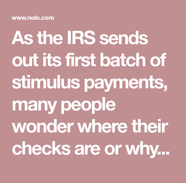 Still Haven T Received Stimulus Check Irs