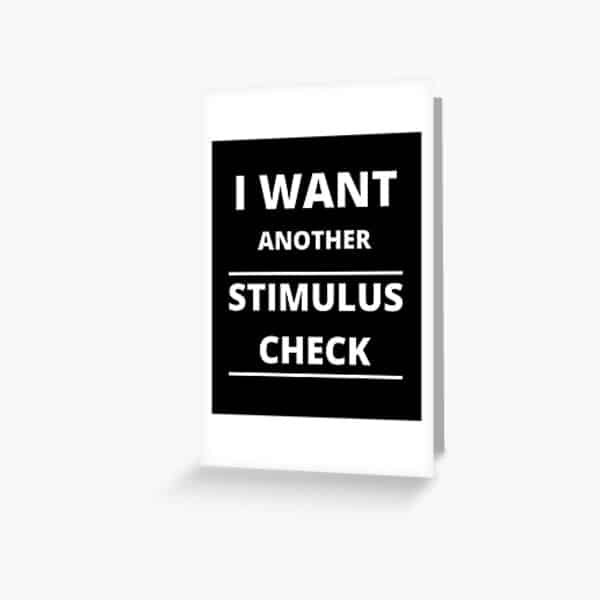 Stimulus Check Greeting Cards