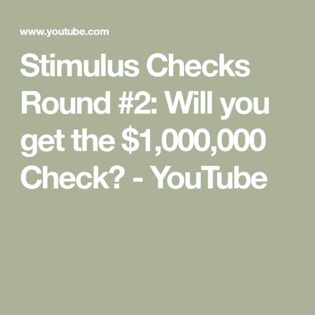 Stimulus Check Round 2 When Will We Get It