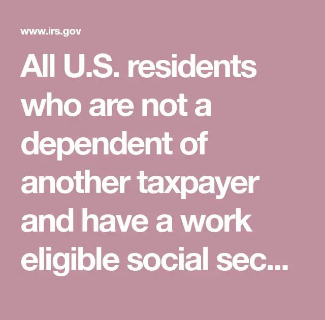 Stimulus Checks For Social Security Disability Dependents