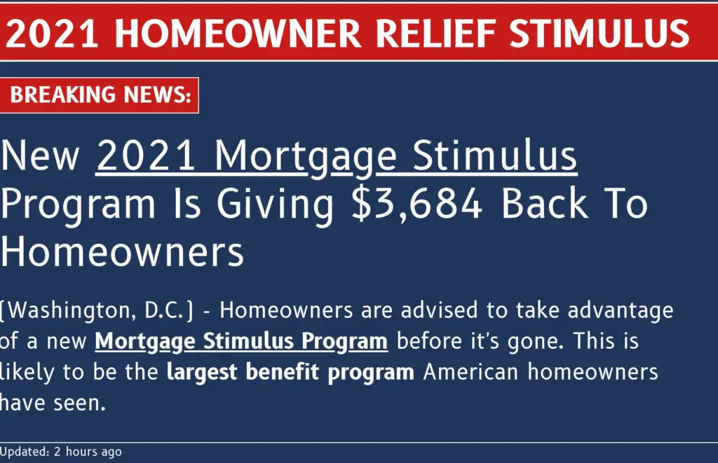 The 2021 Mortgage Stimulus Program