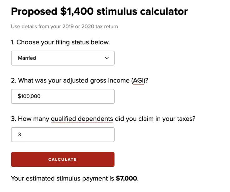 This Calculator Shows How Much Your Stimulus Check Will Be With The New ...