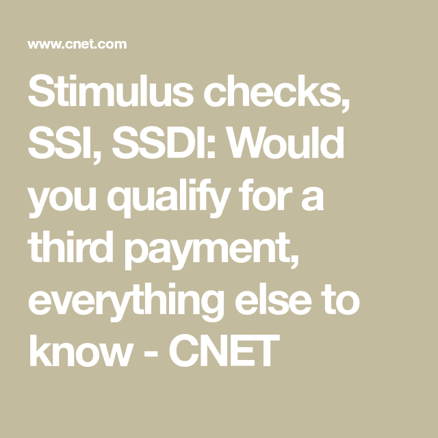 Update On Stimulus Checks For Ssi Recipients