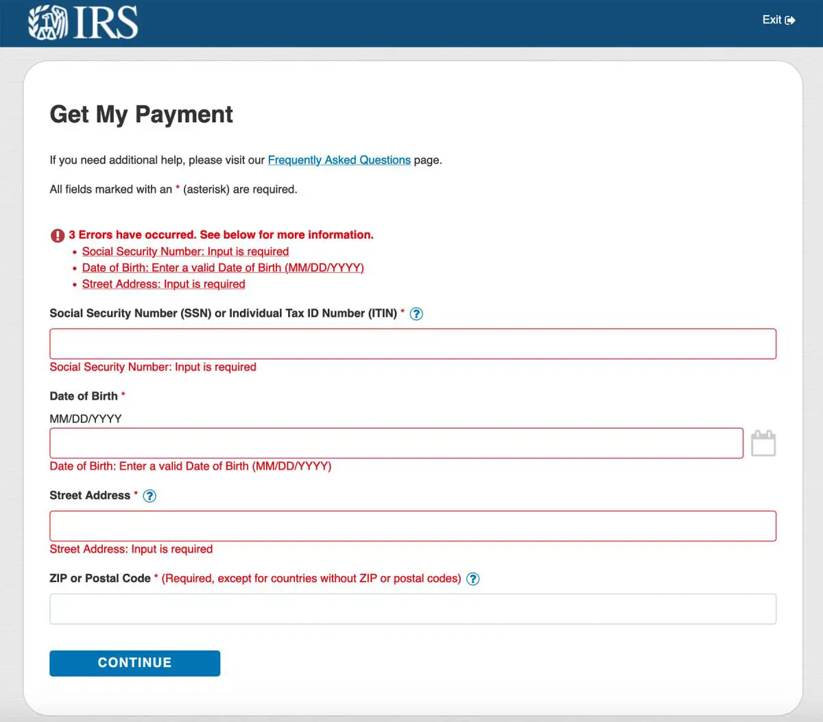 Web Design UX Lessons from IRS Stimulus Check Portal