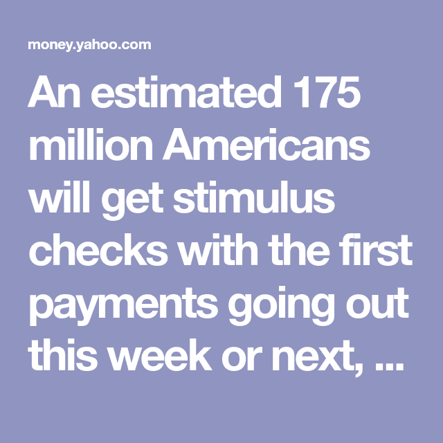 When Did The First Stimulus Check Go Out