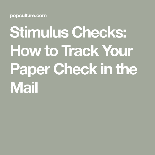 When Will Stimulus Paper Checks Arrive In Mail